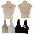 Ladies Seamless Nude Sport Bra w/ Removable Padding -Mediu